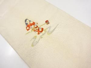 アンティーク　娘模様刺繍袋帯（材料）